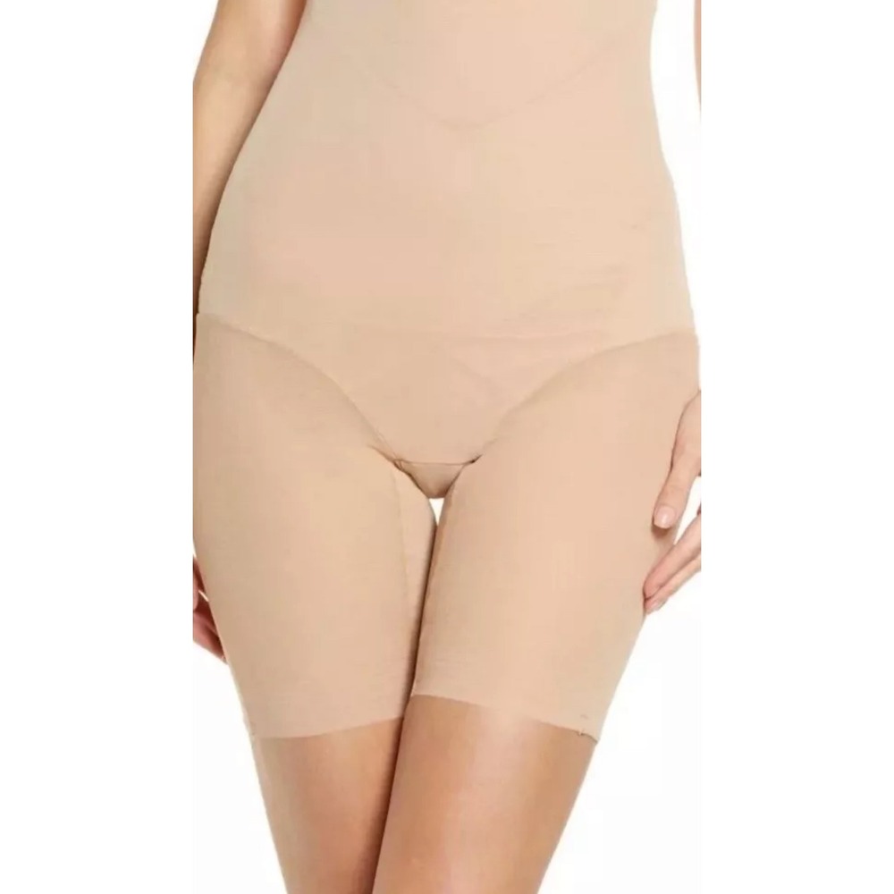 Honeylove Shapewear Power‎ Shorts Women's 2X Nude Sand Boning Slimming NO STRAPS